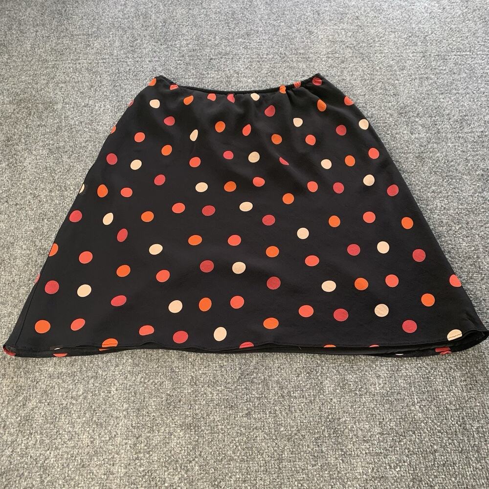 Vintage Yves Cossette Depeche Mode Tulip Skirt Women’s Size 10 Black Polka Dot